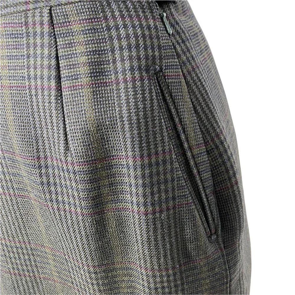 BURBERRY Vintage Classic Plaid Pencil Skirt